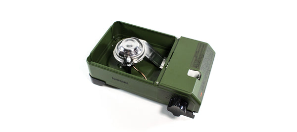 No.55 IWATANI ストーブ ￥5,000 Iwatani Portable Gas Stove, Slim Butane Cooker for Outdoor Camping